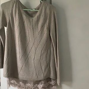 Grey knit sweater